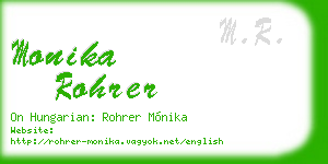 monika rohrer business card